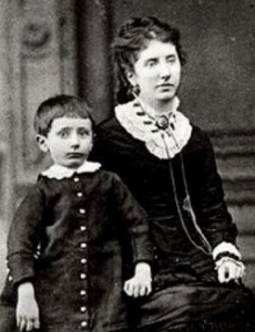 Guglielmo Marconi con la madre Annie Jameson Marconi 1880 circa